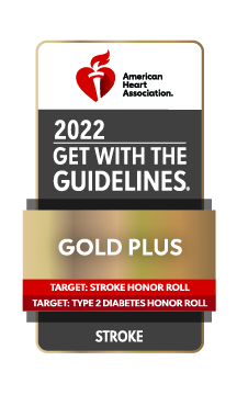 Get with the guidelines Gold Plus accreditation. Click this image to learn more about this award.