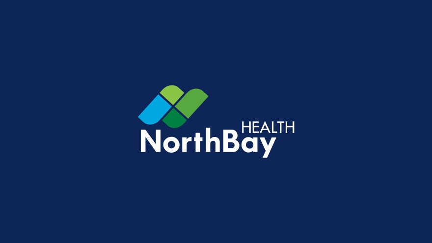 Dark blue background with the NorthBay Health logo in the middle.